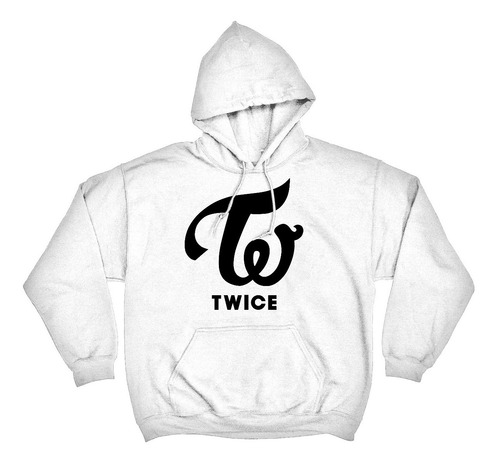 Sudadera Twice Logo Kpop Perfect World Blanca