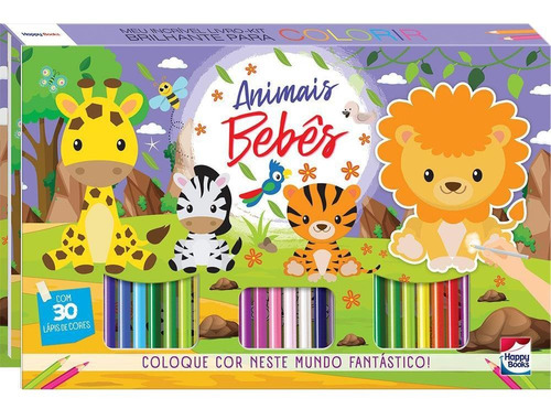 Livro Meu Incrível Livro-kit Brilhante Para Colorir: Animais