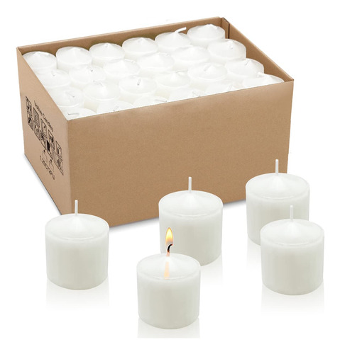 Velas Votivas Blancas De 8 Horas Para Bodas, Fiestas, Spa Y