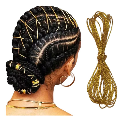 Ultra Braid Trenzas Doradas - Hilo Dorado Extension De Pelo 