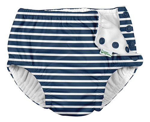 I Play Boys Reusable Absorbent Baby Swim Diapers Navy Stripe