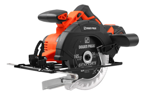 Sierra Circular A Bateria 18v 165mm Dowen Pagio 9993176 Color Naranja Frecuencia 50 Hz