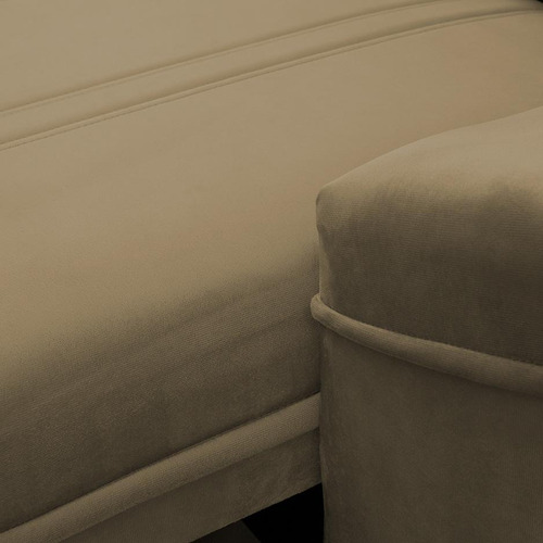Sofá Canto London Bege Suede Velut - King House