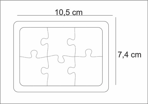 Kit 10 Quebra Cabeça 10,5 X 7,4 Cm 6 Peças Para Sublimação