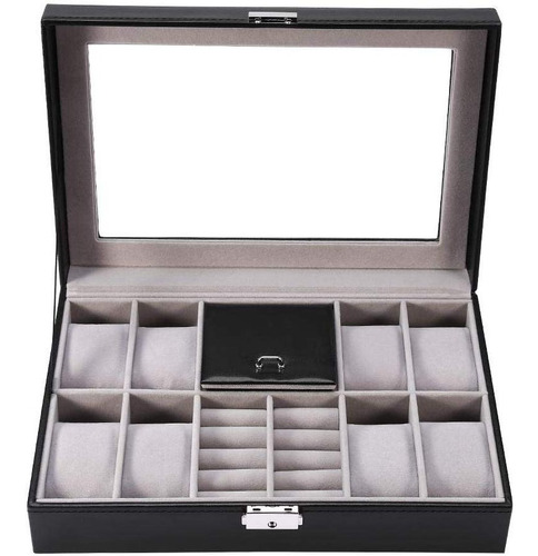 Imagen 3 de 7 de Estuche Joyero 8 Relojes Anillos Exhibidor Alajero De Lujo