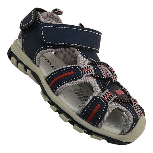 Sandalia Infantil Con Velcro Primavera Verano Azul 7007