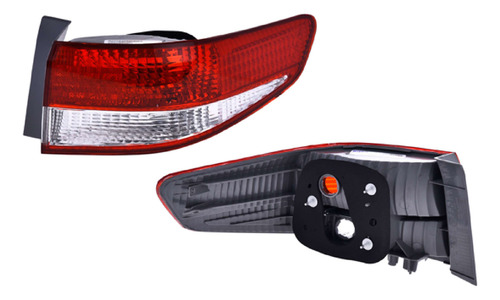 Par Calaveras Ext Honda Accord Sedan Bco/rojo 2003 2004 Depo