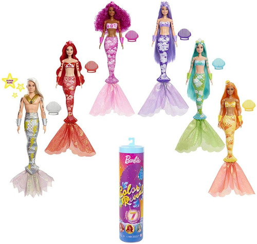 Barbie Color Reveal - Muñeca De Sirena Original Mattel