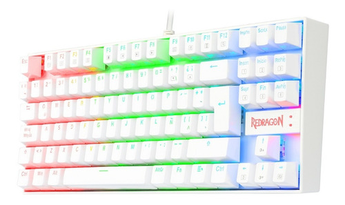 Teclado Gamer Redragon Kumara K552rgb Outemublue Latam White
