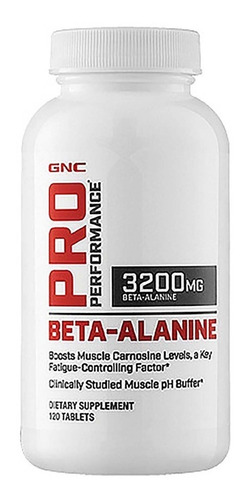 Imagem 1 de 1 de Beta Alanine Gnc 3200mg - 120 Caps - Importada - P. Entrega