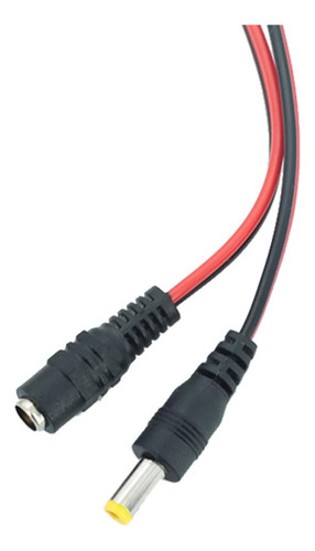 Devmo 5 Pares De Cables De Alimentación De 12 V Cc 12 V, Conectores Macho Y Hembra De 12 V 5 A, Enchufe De Enchufe De 5,5 X 2,1 Mm Para Cámara De Seguridad Cctv Adaptador De Alimentación