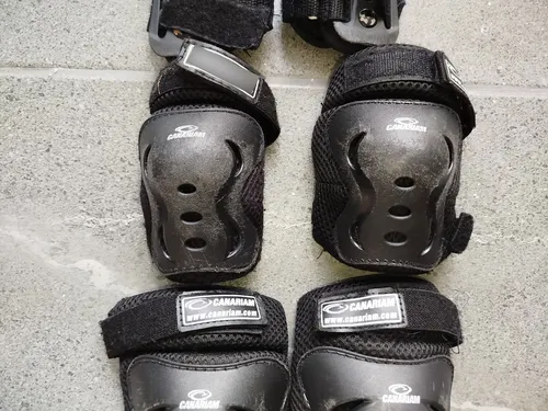 Patines Gris Rosa Usados Buen Estado. Guant Coder Rodilleras (Usado)