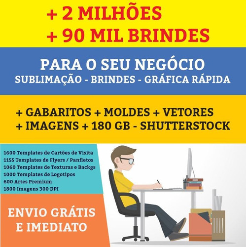 Pacote De Artes Gráfica Completa 2 Milhões D/ Arquivo. 