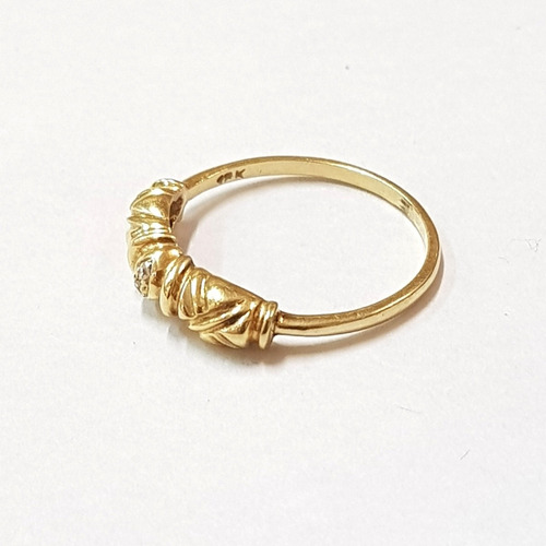 Imagen 4 de 4 de Anillo Oro 18k Cubics 2,3grs N°17 Brumat