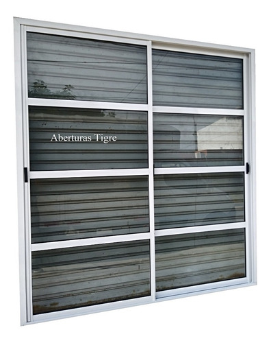 Puerta Ventana Aluminio 200x200 Vidrio Repartido Horizontal