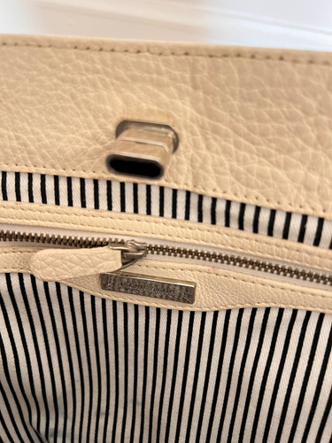 Cartera Tote Jackie Smith Lolita Blanco Y Negro Lisa Níquel Negro
