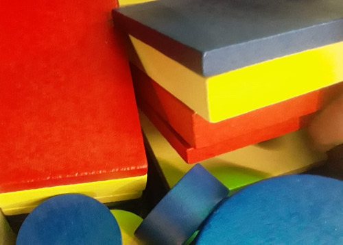Montessori Juego Atributos Bloques Lógicos Madera