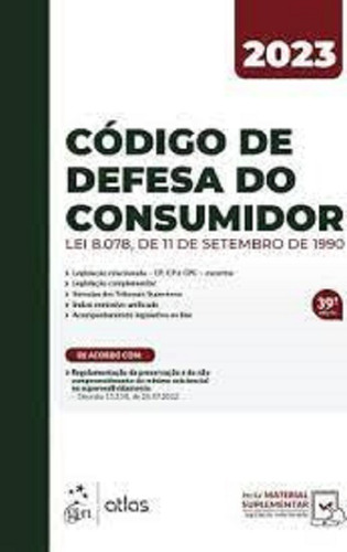 Codigo De Defesa Do Consumidor 39ª Ed. 2023 Atualizado