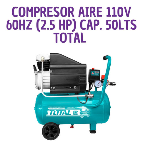 Compresor Aire 110v 60hz (2,5hp) Cap. 50 Lts Total 