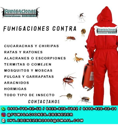 Imagen 1 de 5 de Servicio De Fumigación Chiripa, Cucarachas, Termitas, Pulgas