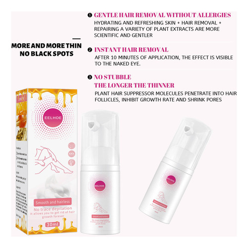 Esencia De Plantas Para Eliminar Piernas Y Axilas, 30 Ml, 3