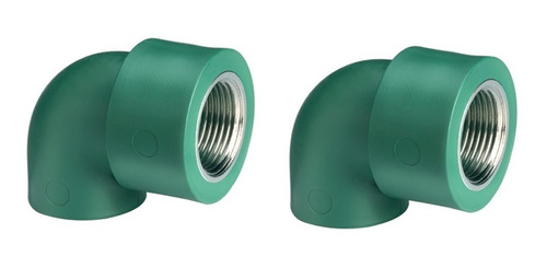 Codo Rosca Hembra Termofusion  20 X 1/2  Verde 2 Unidades