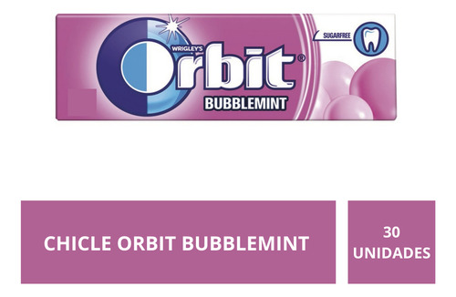 Orbit Chicle Bubblemint Sin Azúcar X30ud