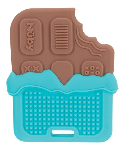 Mordedera De Silicon Nuby Barra De Chocolate Color Cafe