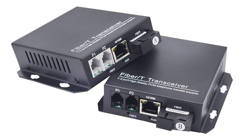 Media Converter Extensor Telefono Lan Por Fibra Optica 20km 