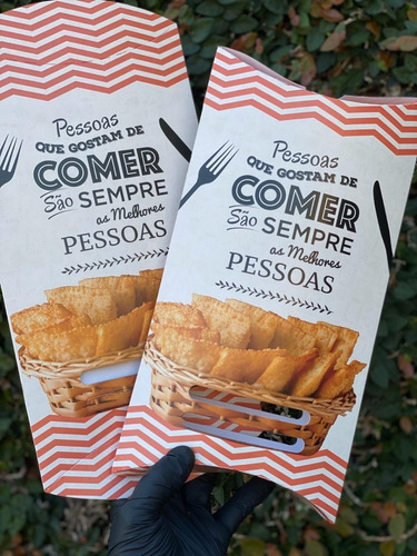 Imagem 3 de 6 de Embalagem P/ Pastel Modelo Viagem Delivery - 100 Unidades