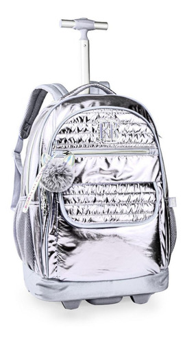 Imagem 2 de 5 de Kit Mochila Escolar Metalizada Rebecca Bonbon Rodinhas Rb G