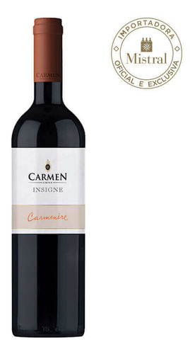 Vinho Tinto Chileno Carmen Insigne Carménère 2022 750ml