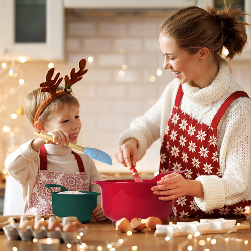 Boxedhome 4 Pack Nesting Bowl Bowl De Navidad Con Boquil