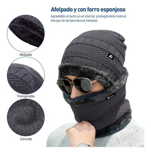 10 Gorros Bufandas Conjuntos Para Frio Invierno Unisex