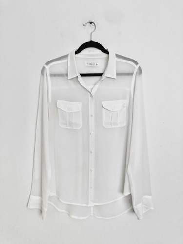 Camisa Abercrombie & Fitch Semi Transparente Manga Larga