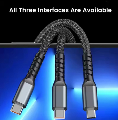 Cable Usb 3 En 1 Tipo C De 8 Pines Micro Usb 3 En 1 Fas