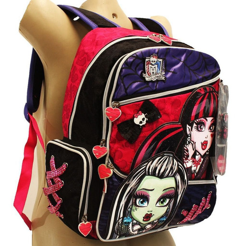 Mochila Escolar Infantil Monster High Rosa Costa Sestini