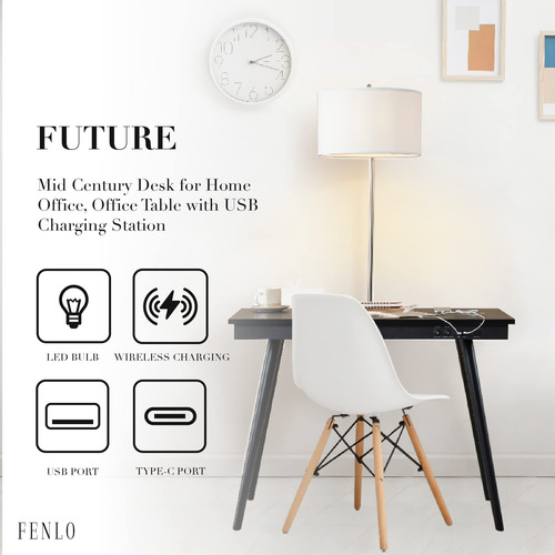 Fenlo Future Escritorio Moderno De 39 Pulgadas Con Estación