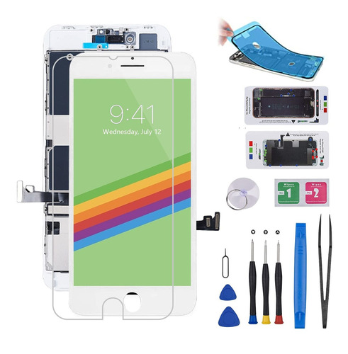 Para iPhone 8 Plus Kit Reemplazo Pantalla Blanco 5.5 Lcd
