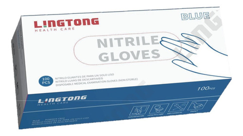 Caja Guantes De Nitrilo Caja 100 Unidades Talla M Y L