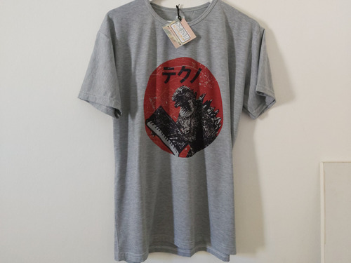 Remera Modal Unisex Godzilla Ms-20 Korg Gris Melange