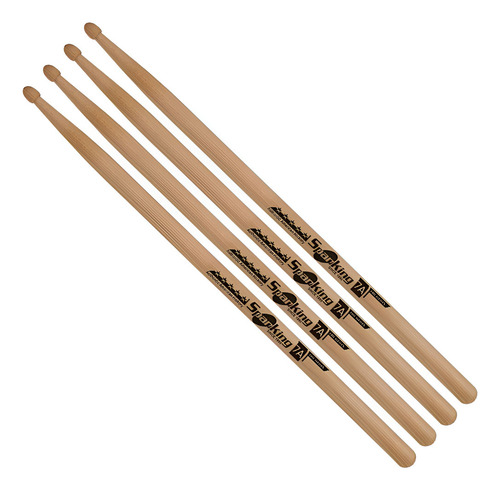 Kit 02 Pares De Baquetas Hickory Spanking Ponta Madeira 7a