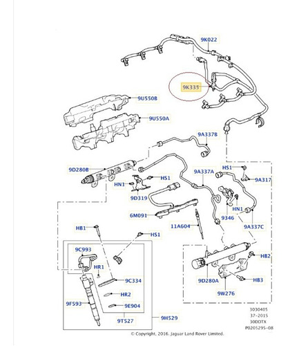 Tubo Retorno De Combustível Discovery 4, Range Rover Sport