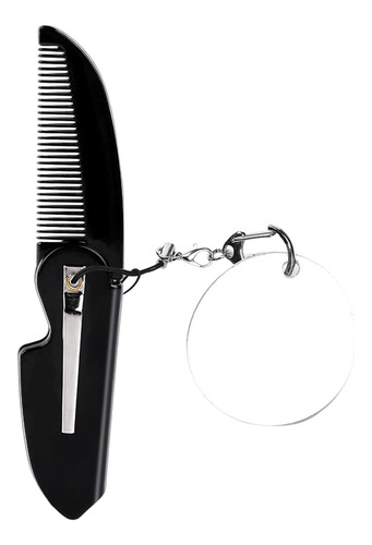Pente De Bolso Dobrável Para Barba Com Espelho,