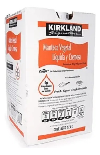 Manteca Vegetal Liquida Cremosa Kirkland Signature 17.4l Msi