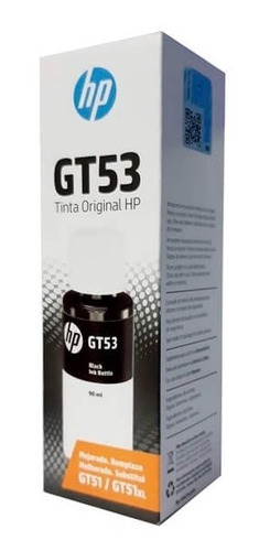 Imagen 2 de 3 de Botella Tinta Original Hp Gt53 Negra Para Hp Smart Tank 515