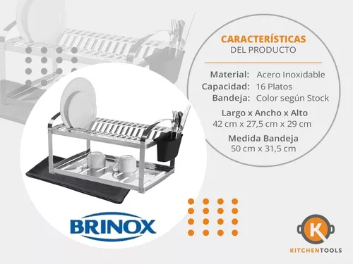 SECADOR ACERO DE 16 PLATOS BRINOX - arevalo