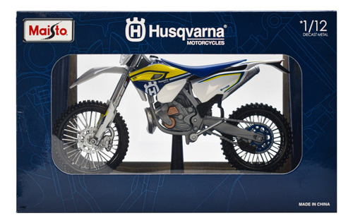 Husqvarna Fe 501 Motocicleta A Escala 1/12 Maisto Color Blanco