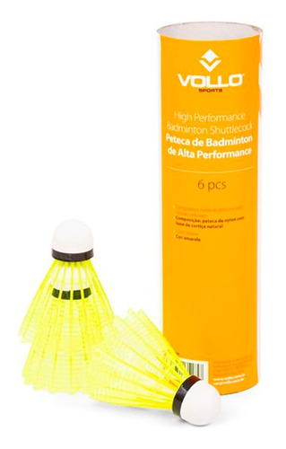 Peteca Vollo Badminton Alta Performance De Nylon Vb600