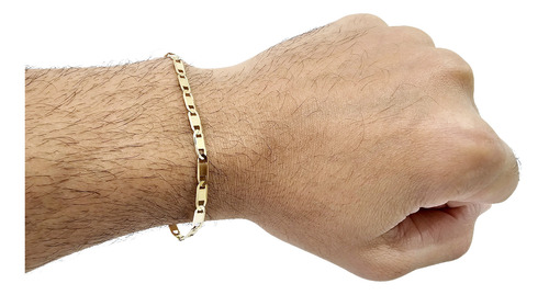 Pulseira Maciça Piastrine Grossa Toda De Ouro 18k 750